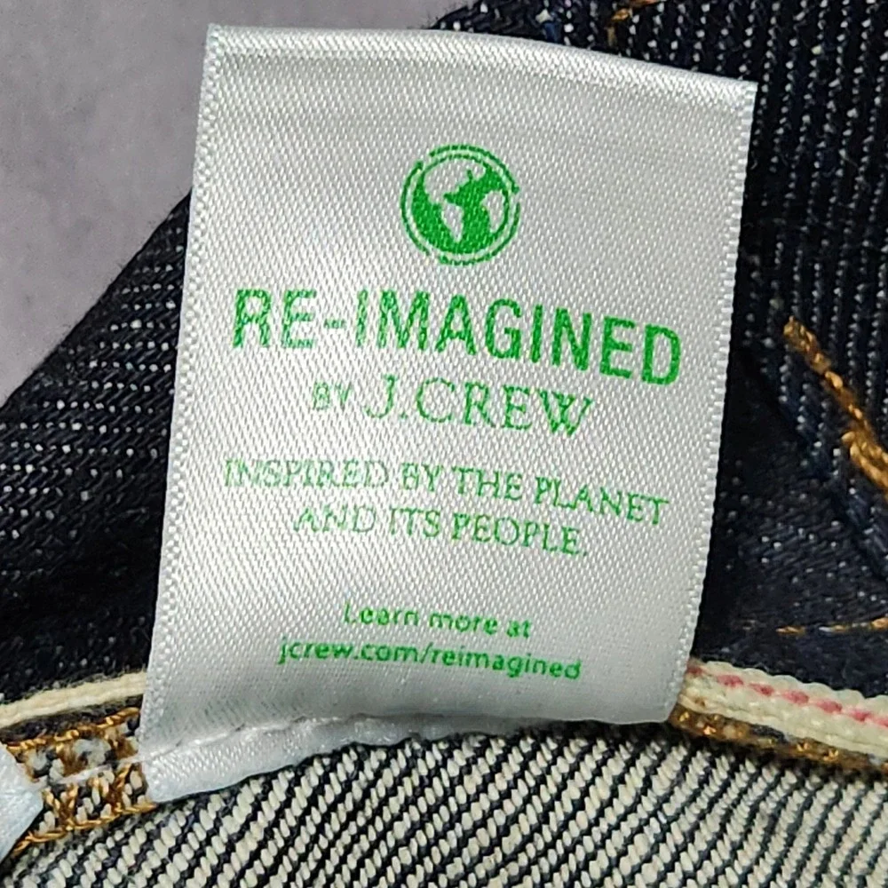 J.Crew Every Stitch Considered 770 Straight Fit Selvedge Jeans Indigo Blue 33x32